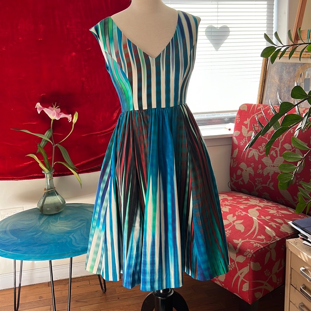 Anthropologie Ultramarine Striped Dress By Tracy Reese